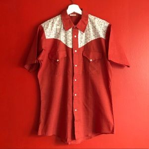 EUC Vintage Pearl Snap Western S/S Shirt